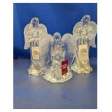 (3) Acrylic Angel Figurines