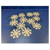 (1) White Snowflake Ornaments Lot