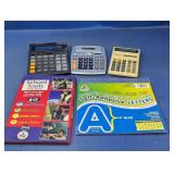 (5) Office Items Calculators Letters CDs