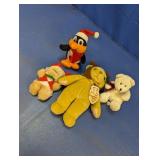 (4) Plush Christmas Toys  Penguins & Bears