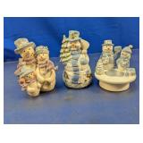 (3) Jubilee & Ceramic Snowman Decor Lot