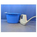 (2) Plastic Bucket and Watering Can