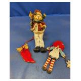 (3) Christmas Figurine and Ornaments