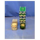 (4) Avon Glass Candle & Holder Lot