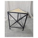 (1) Triangular Metal Accent Table