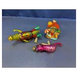 (3) Assorted Beach and Animal Ornaments