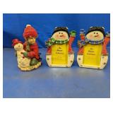 (3) Holiday Figurines & Frames