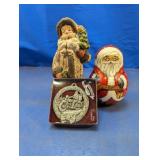 (3) Harley-Davidson Ornament & Santa Figurines