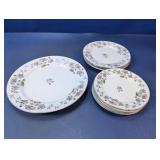(8) Gold Coast China Floral Plates & Saucers
