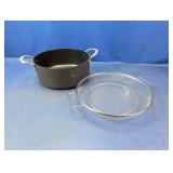 (2) Nonstick Pot with Wire Mesh Strainer Insert