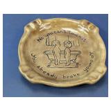 Vintage Unused Humorous Naughty Girl Boy Ashtray