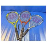 (3) Wilson Sporting Racquets Trio