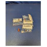 (4)Pink Glitter Awareness Ribbon Pin Lot