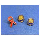 (3) Red Ribbon & Canyon Valley Pins