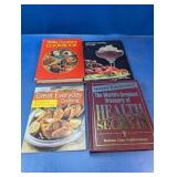 (4) Cooking & Health Hardcover Books