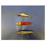 (3)Vintage Hard Body Fishing Lures Lot