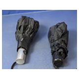 (2) Black Compact Umbrellas