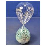 (1) Art Glass Hourglass Sculpture