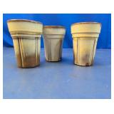 (3) Brown Gradient Ceramic Tumblers