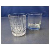 (2) Clear Short Drinking Glasses