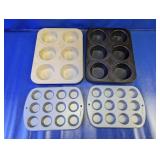 (4) Muffin and Mini-Muffin Baking Pans