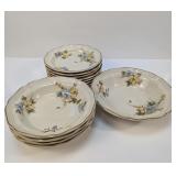 (13) Mikasa Heritage Pansies Assorted Plates