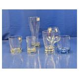 (6) Assorted Clear Drinking Glasses