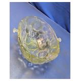 Vintage Iridescent Fruit Glass Serving Dish