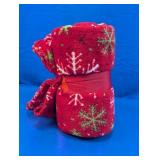 New Holiday Time Plush Throw Blanket
