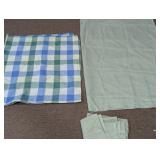Plaid and Sheer Curtain/Fabric Lot