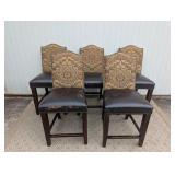 (5) Upholstered Counter-Height Chairs