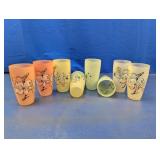 (8) 1950s Anchor Hocking Frosted Tumblers Lot