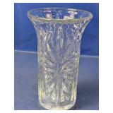 (1) Clear Pressed Glass Vase