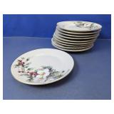 (10) Gibson Holiday Floral Plates