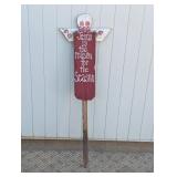 Rustic Wooden Angel Yard Sign