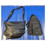 (2) Black Crossbody & Sling Bags Duo