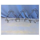 (5) Black Wire Buffet & Plate Display Stands
