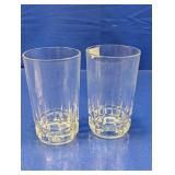 (2) Clear Glass Tumblers