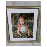 (1) Framed Girl in Meadow Print