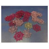 (1) Glitter Snowflake Ornaments Lot