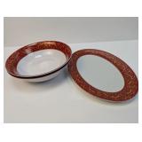 (3) Chris Madden Bowls & Oval Serving Plate
