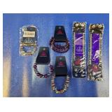 (6) Purple & Silver Paparazzi Bracelet Lot