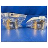(2) Gold-Tone Hammered Cuff Bracelet Duo