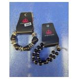 (2) Black Beaded Paparazzi Bracelet Lot