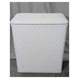 (1) White Woven Storage Hamper