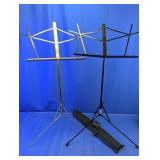 (2) Folding Metal Music Stands w/ Bag