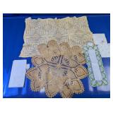 (6) Vintage Crochet & Embroidered Doily Lot