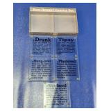 (5) "How Drunk?" Novelty Acrylic Coaster Set