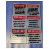 (6) Novelty Alcohol Warning Coaster Set