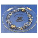 (1) Glass 25th Anniversary Decorative Plate